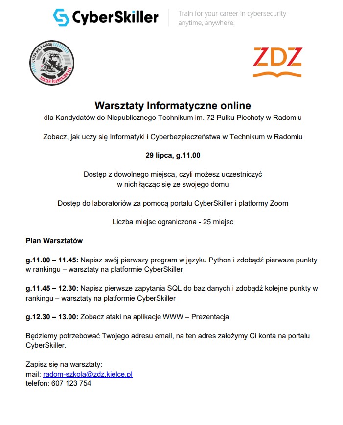 plakat info